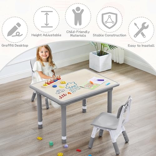 Toddler Table and Chair Set (3 Count)