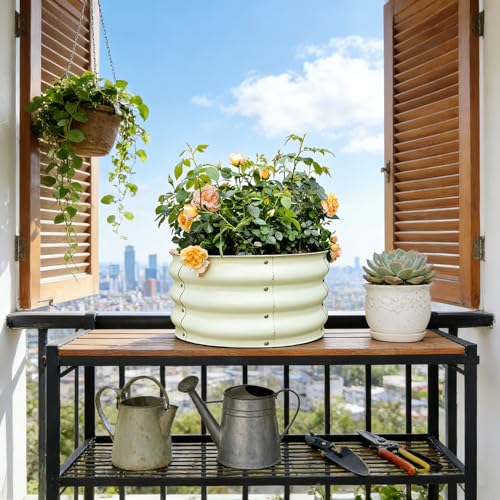 GARDMAX 2x2x1FT Galvanized Round Raised Garden Bed Kit