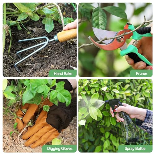 9 Piece Gardening Tools Set with Fashion Handbag (8 Count)