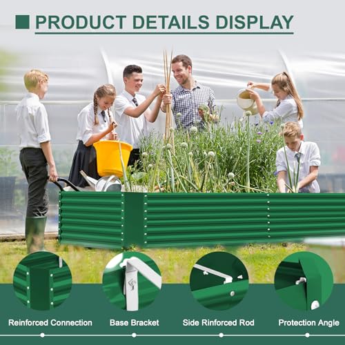 6x3x3ft Rectangular Galvanized Raised Garden Beds