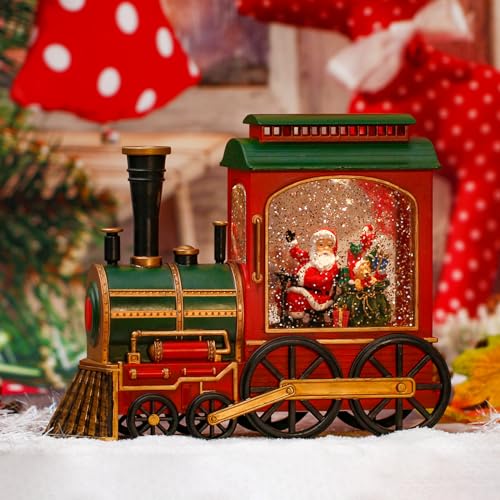 Christmas Train Snow Globe with Music and Lights