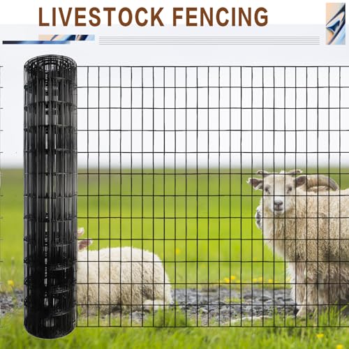 2 ft x 100 ft Black PVC Coated Welded Wire Fence