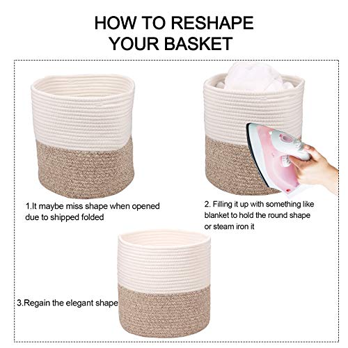 Woven Cotton Rope Plant Basket for 11 Pot