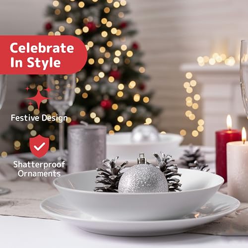 36 Piece White Christmas Ornaments and Balls