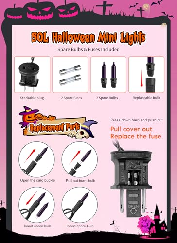 Purple Halloween Mini Lights