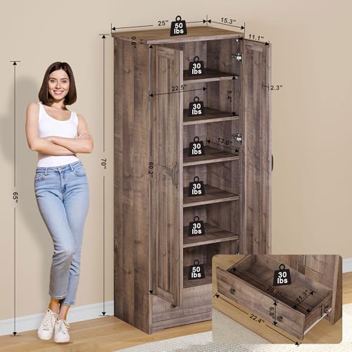 70" Tall Storage Cabinets