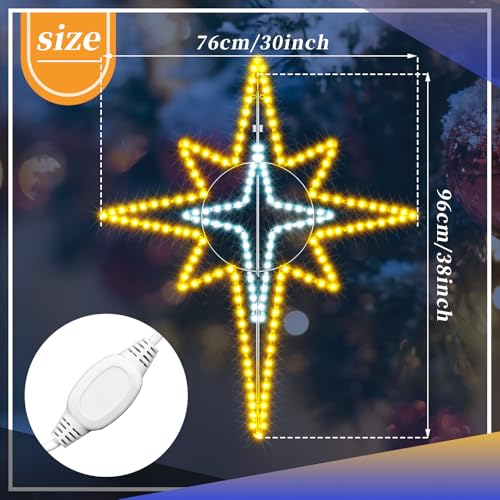 51''Christmas Bethlehem Star Outdoor Light Decor
