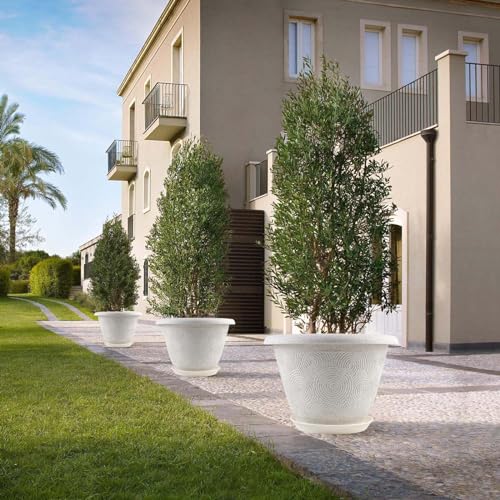 Plastic Flower Pots Planters For Indoor Plants (4 Count)