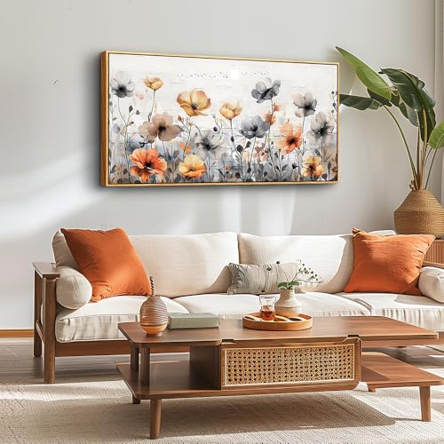 Wood Framed Canvas Wall Art For Living Room Wall Decor For Bedroom Office Wall Decorations Flowers Landscape Paintings Farmhouse Pictures Artwork Room Aesthetic Home Decor 20x40 In