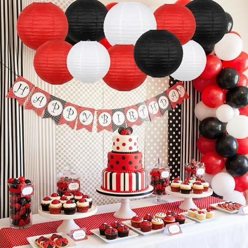 15 Pcs Round Paper Lanterns (15 Count)