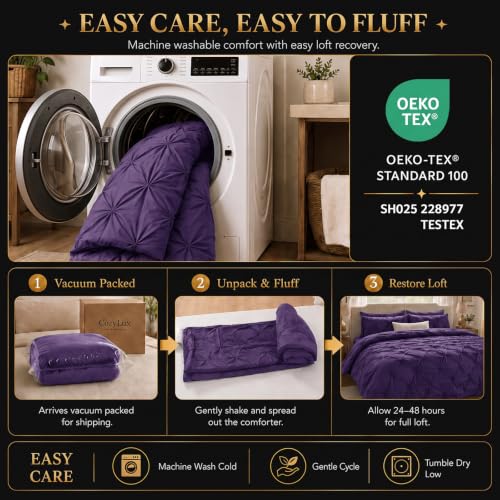 King Size Comforter Set Purple