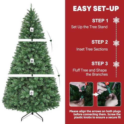 7.5 ft Prelit Christmas Tree with 1