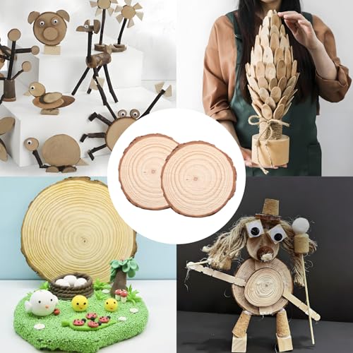 Natural Wood Slices for Wedding Decor (20 Count)