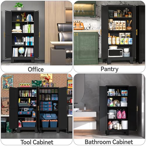 Metal Kitchen Pantry Storage Cabinet