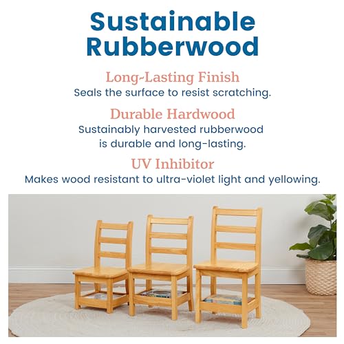 Three Rung Ladderback Chair with Storage (2 Count)