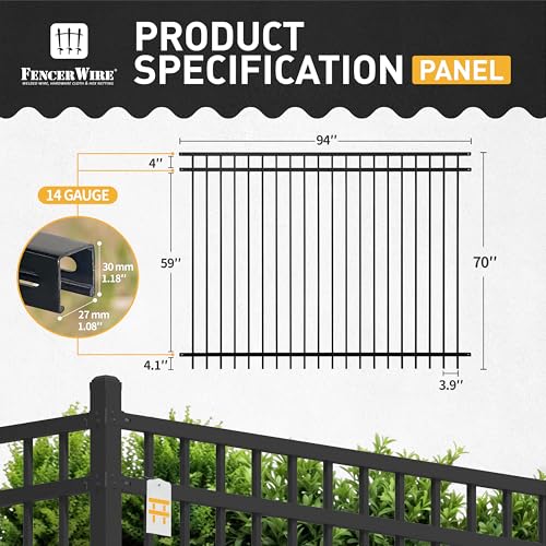 76FT Heavy Duty Flat Top Fence Barrier Kit