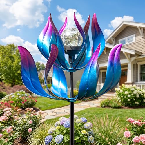Solar Wind Spinner with Crackle Glass Ball
