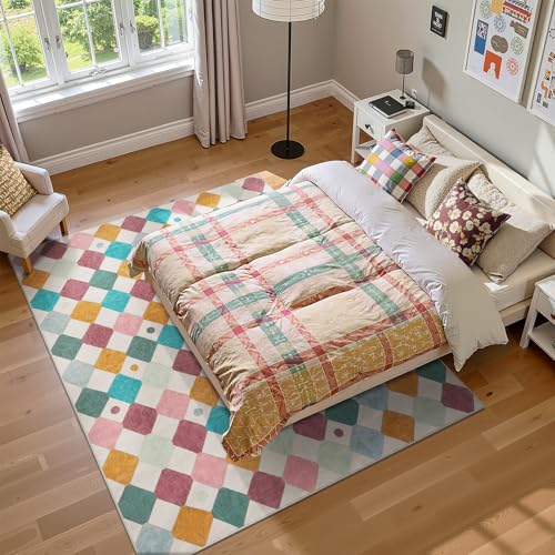 6x9 Classroom Rug Washable Kids Rug Colorful Playroom Mat Confetti (54 Sq Ft)