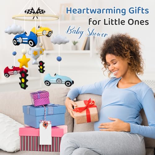 Baby Mobile for Crib Race Car Crib Mobile for Boys Newborn Gifts