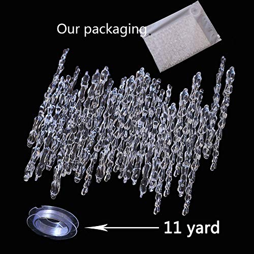 6.1inch Chrismtas Tree icicles 25Pcs Acrylic Icicles Ornament Set for Chrismtas Decoration