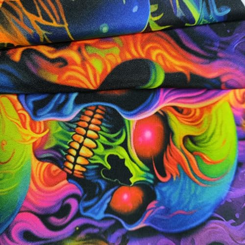 Skull Blacklight UV Reactive Skeleton Wall Tapestry for Bedroom