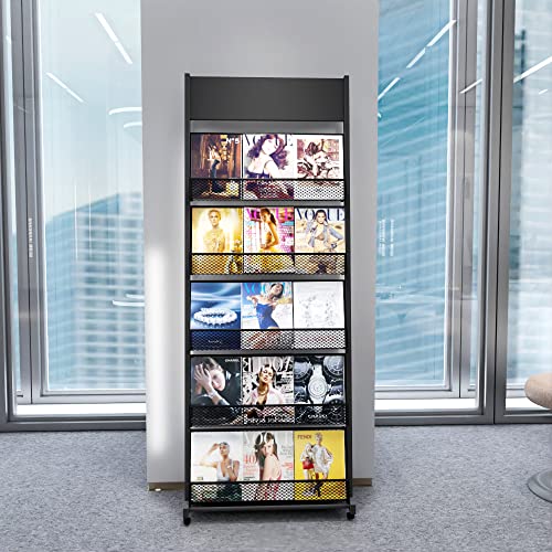 floor magazine rack brochure display stand for offices and public reception area