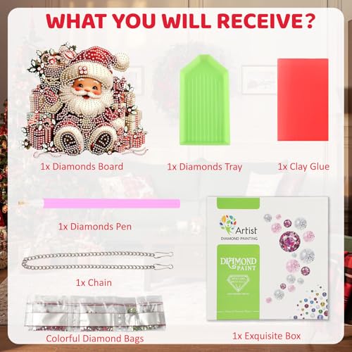 Christmas Diamond Art Hanging Kits for Adult