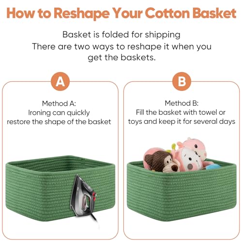 4 Pack 14.17 * 11.02 * 6.3IN Storage Baskets for Organizing Shelves (4 Count)