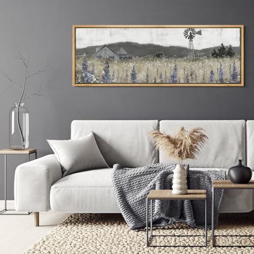 Large Framed Canvas Print Wall Art Rustic Farmhouse Landscape Barn