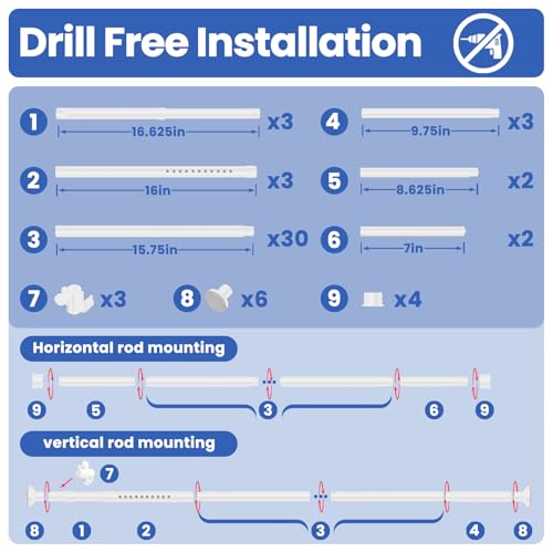 Room Divider Curtain Rods No Drilling Wall Divider for Room Separation