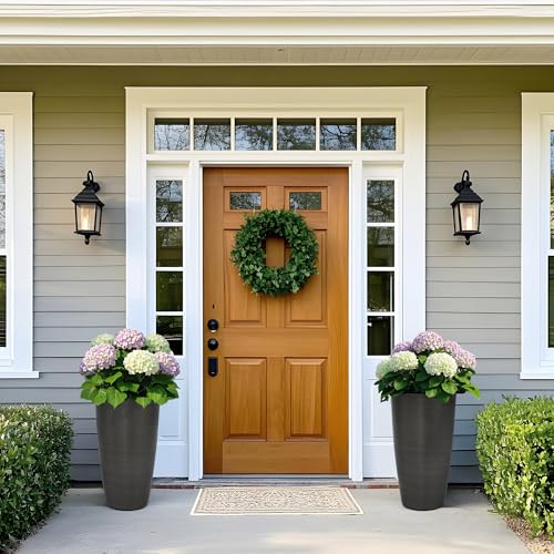 Autodaya 22.8" Tall Outdoor Planters Set of 2 (2 Count)