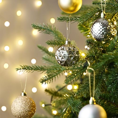 50ct Christmas Tree Decorations Ball Ornaments 2.36 Inches (50 Count)