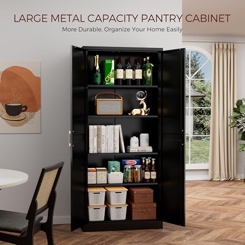 71" Tall Metal Kitchen Pantry Cabinet