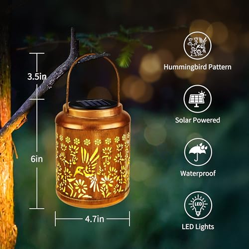 Hummingbird Solar Lantern Outdoor (2 Count)