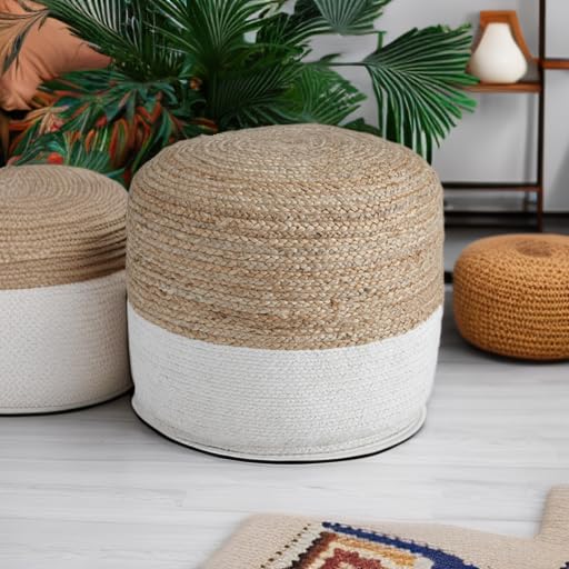 Sweed Valley Jute & Cotton Pouf