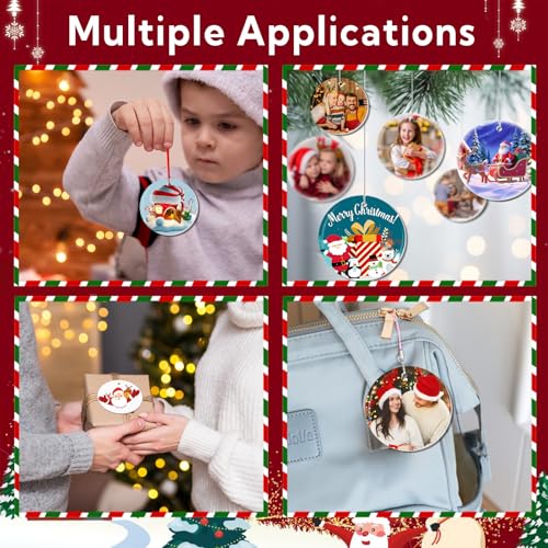 60 PCS Sublimation Ceramic Ornament Blank 3 Inch Round Two (60 Count)