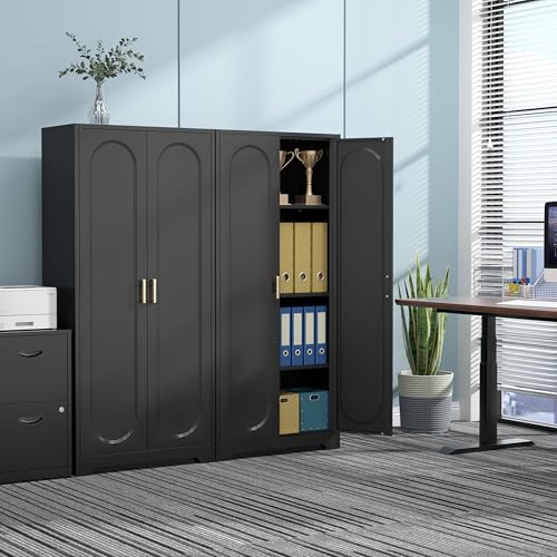 60" Tall Metal Storage Cabinet with Doors