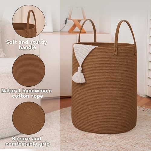 100L Cotton Rope Laundry Basket Hamper