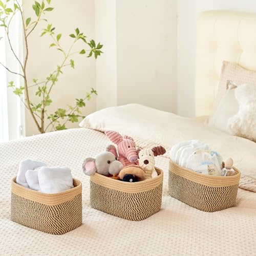 Small Cotton Rope Basket (3 Count)