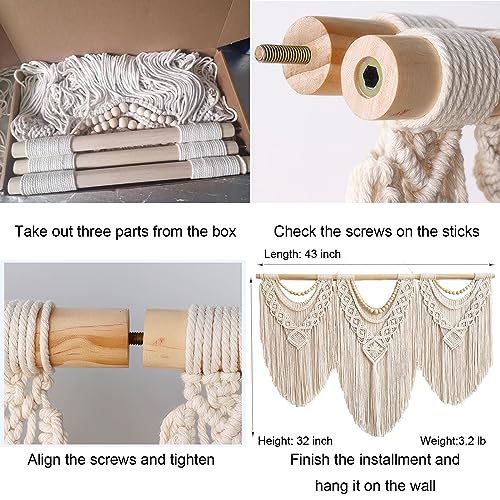 Macrame Wall Hanging Large (3 Count)