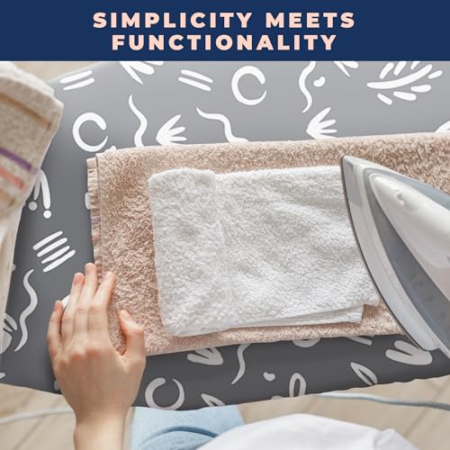 Ironing Board Cover and Pad Extra Thick Heavy Duty Padded Multiple Layers Silver Coated Ironing Board Cover