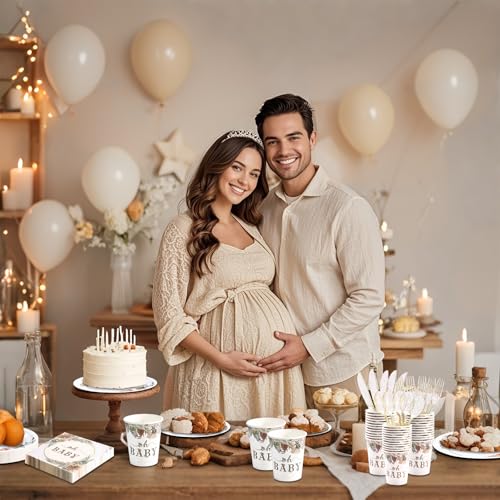 350 Pcs Boho Baby Shower Decorations for Girl (350 Count)