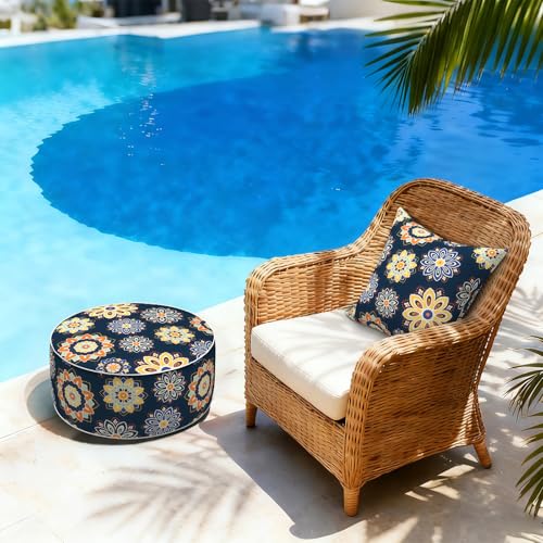 Inflatable Stool Ottoman Footrest with Handle