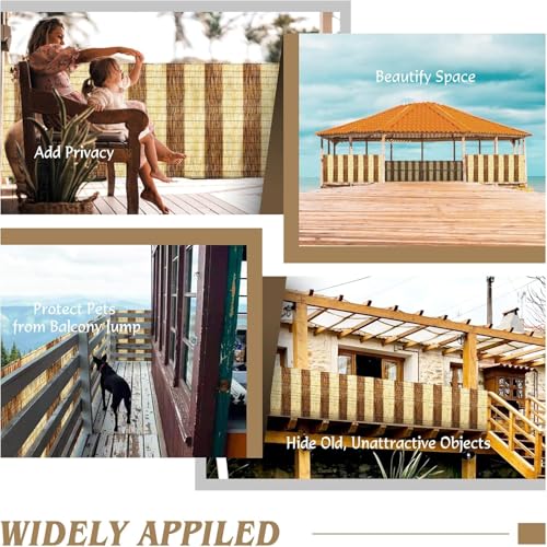 Natural Reed Fencing Roll 5.5x16.4FT Privacy Screen for Patio (89.7 sq ft sq ft)