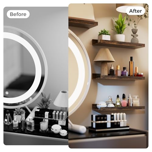 Floating Shelves for Wall Decor and Storage (6 Count)