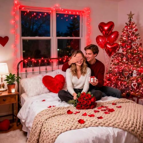 168Ft 600 LED Red Halloween Lights Outdoor Indoor Christmas Lights (168 Foot)