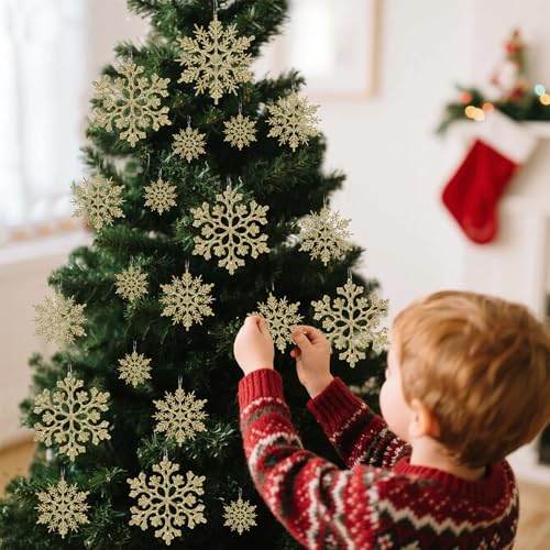 Christmas Tree Decorations Snowflake Ornaments (36 Count)