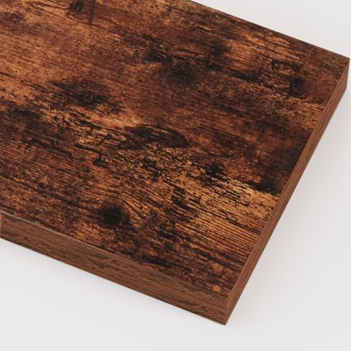 12 x 12 Deep Floating Shelves Wall Mounted Set of 2 Rustic Brown (2 Count)