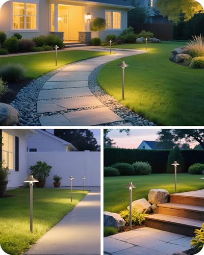 Solid Brass Low Voltage Landscape Lighting with G4 Bulbs 6 Pack (6 Count)