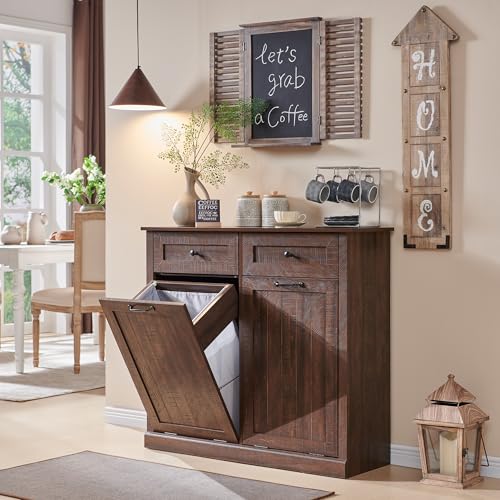 Double Tilt Out Laundry Hamper Cabinet